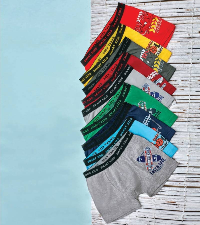 Farbenfrohes Jungen-Boxershorts-Set mit sportlichen Prints, elastischem Bund und hohem Tragekomfort